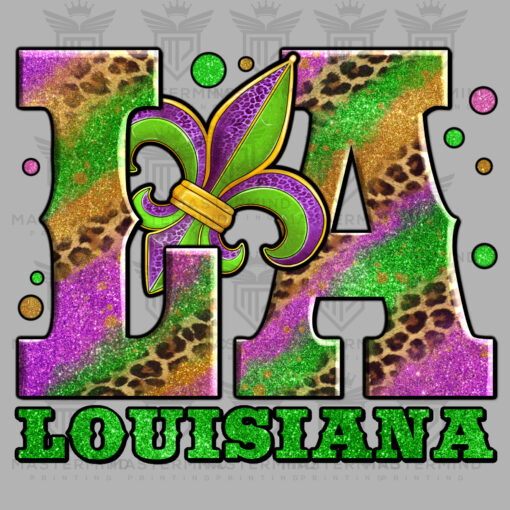 Louisiana Mardi Gras DTF Transfer