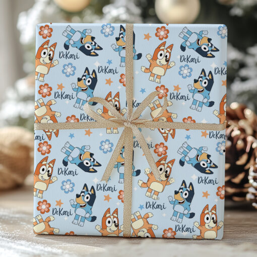 Blue Dog Wrapping Paper